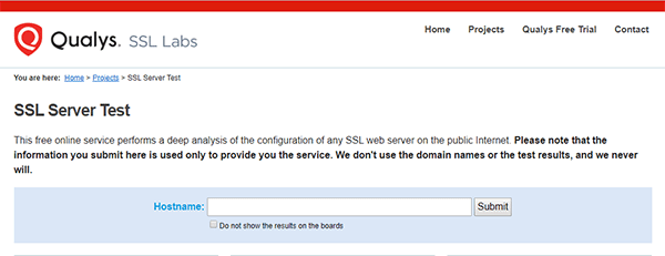 Qualys SSL 服务器测试