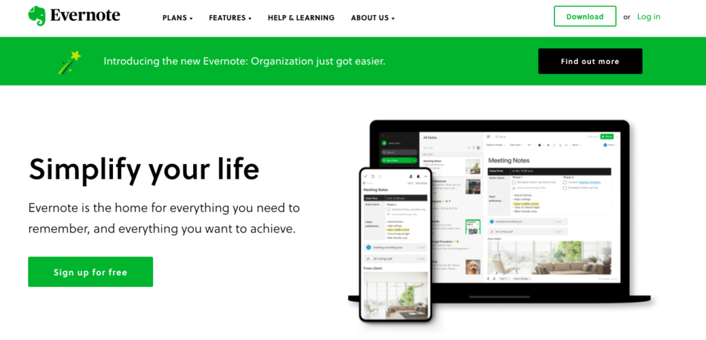 远程生产力工具 Evernote