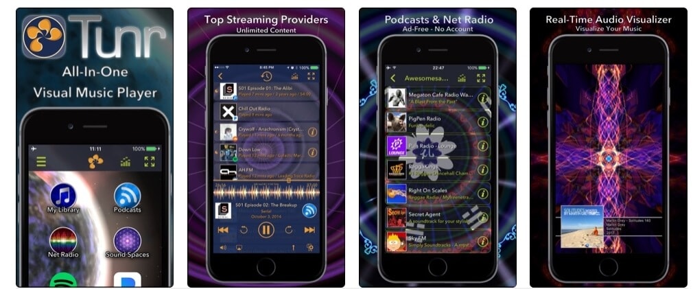 Tunr Music Visualizer Player APP  