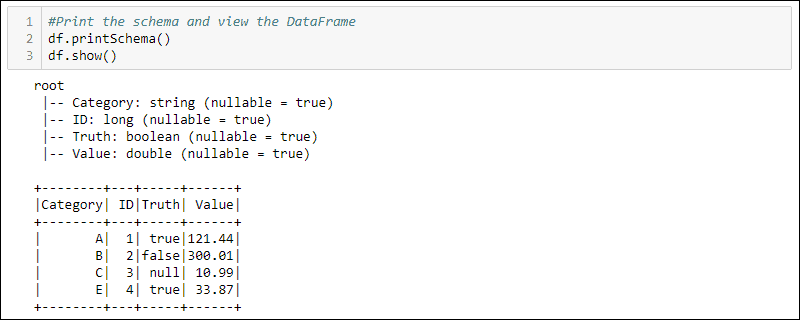 在 Python 中查看 DataFrame 和模式