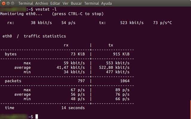 vmstat 网络流量监视器的输出