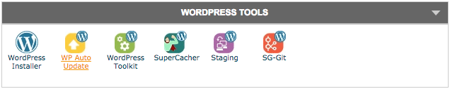 SiteGround 的 cPanel 中的 WordPress 工具