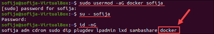 将用户添加到 docker 组以运行没有 sudo 前缀的 docker 命令