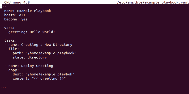 Ansible Playbook示例