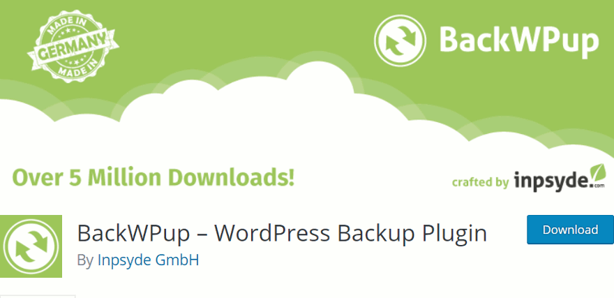 使用 BackWPup 免费备份 WordPress。