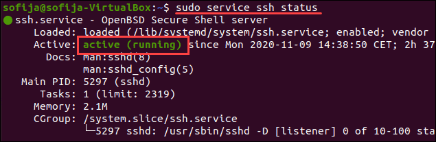检查 SSH 服务是否正在运行。