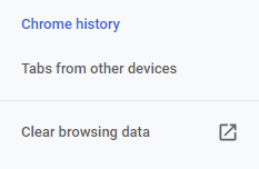 清除 Google Chrome 中的浏览数据