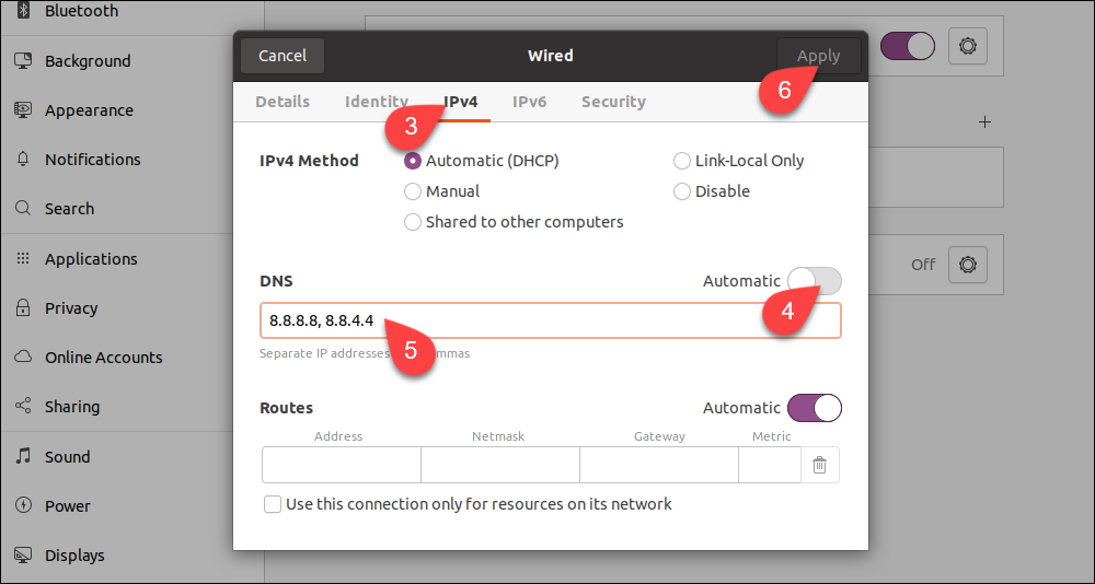 在 Ubuntu 中配置和应用新的 DNS 设置