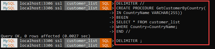MySQL如何使用存储过程（创建、列出、更改和删除）