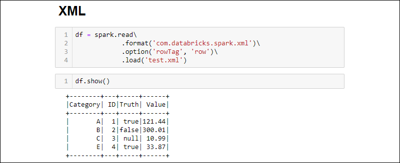 从 XML 文件创建 Spark DataFrame