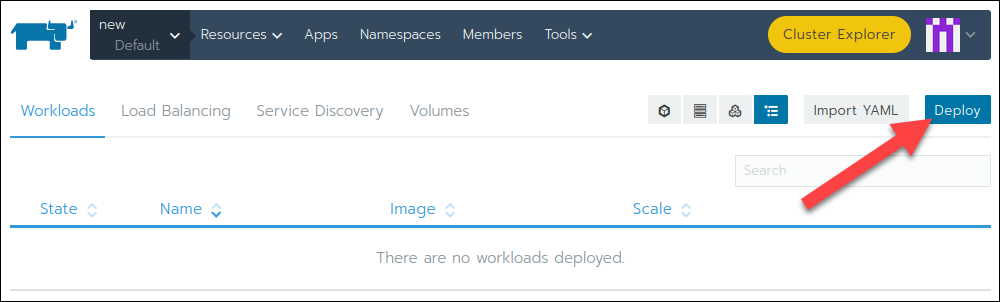 在 Rancher 中部署新的工作负载