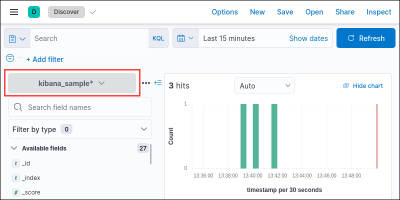 Kibana 发现页面