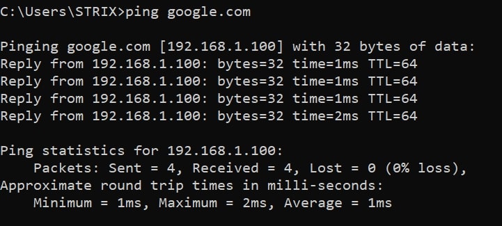 当 dns 被欺骗时 Ping google.com