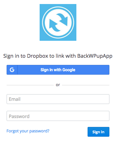 将 DropBox 与 BackWPup 关联起来