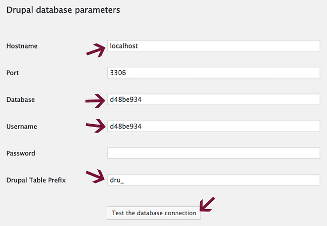 Drupal 到 WordPress 数据库参数