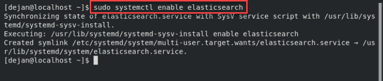 启用elasticsearch的命令和正确运行时的输出。