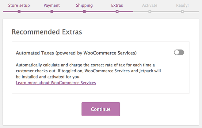 WooCommerce 中推荐的附加功能。