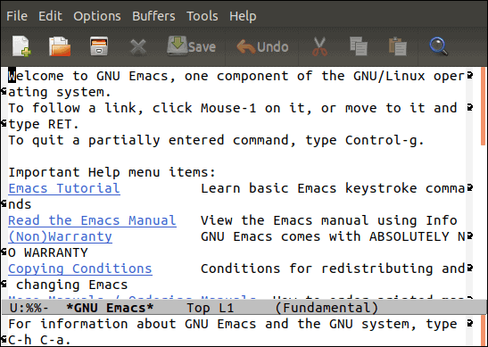 gnu emacs 欢迎页面