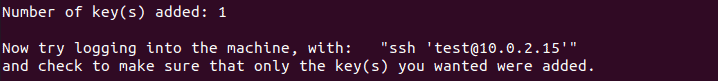 ssh 密钥添加了输出。