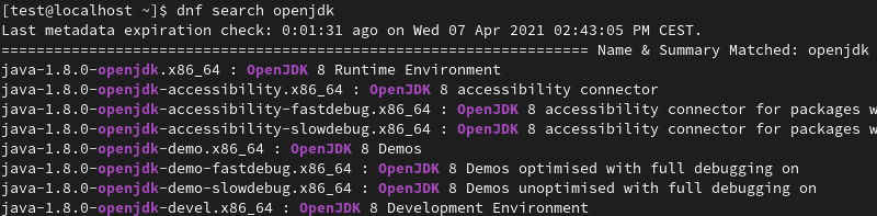 列出 OpenJDK 的可用版本