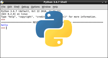 中间带有官方 Python 徽标的 IDLE IDE