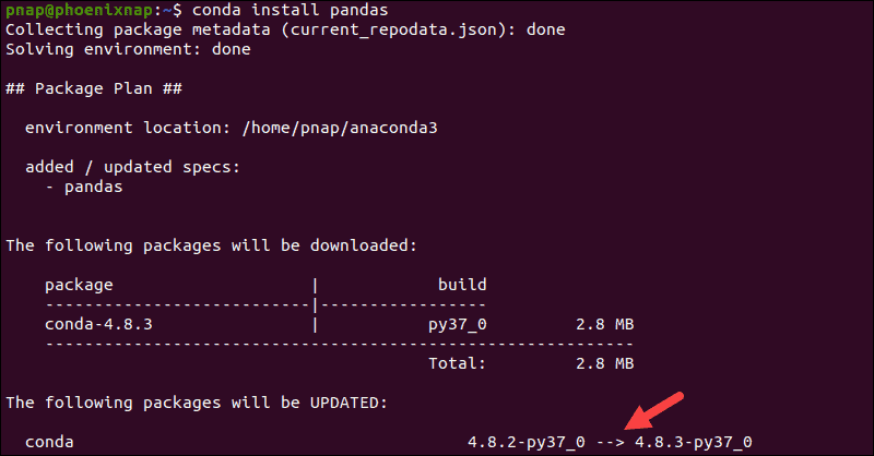 Anaconda Python Pandas 安装过程。