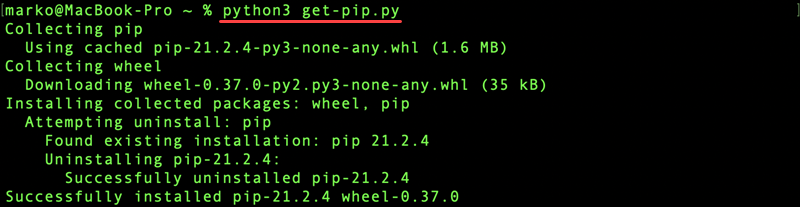 通过 get-pip.py 安装 pip。