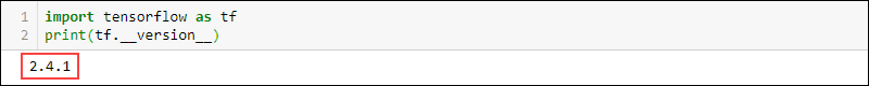 jupyter 打印 tensorflow 版本输出