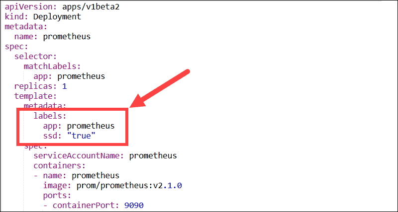 在 Kubernetes 部署中使用标签。