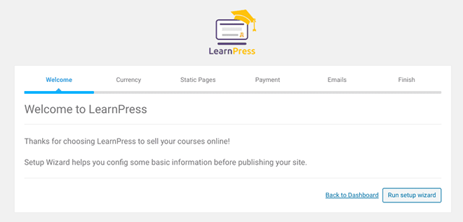 LearnPress 设置向导