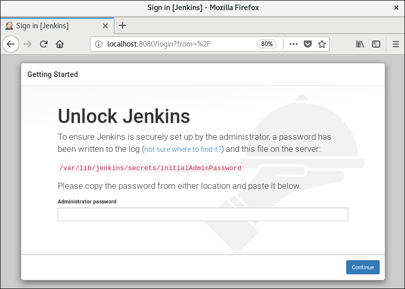 Jenkins 在浏览器中解锁页面