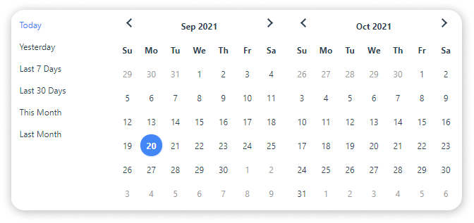 Material Vue 日期范围选择器 