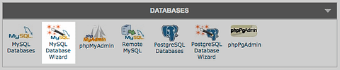 cPanel 中的 MySQL 数据库向导