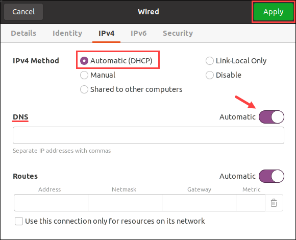 网络设置自动ubuntu