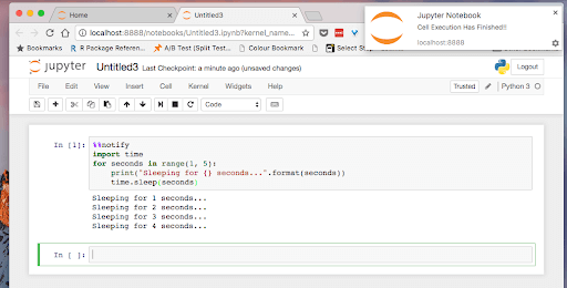 jupyter 笔记本通知