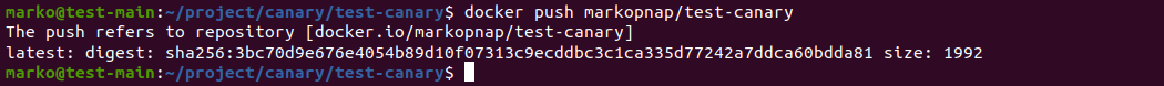 使用 docker push 命令将应用程序镜像推送到 Docker Hub