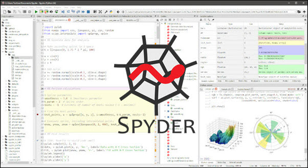 Spyder IDE，中间是官方标志