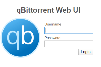 qBittorrent Web UI 登录提示