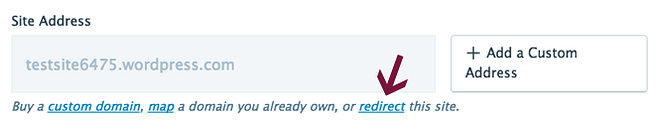 在 WordPress.com 设置中重定向你的站点。