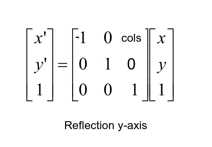 反射矩阵 y 轴