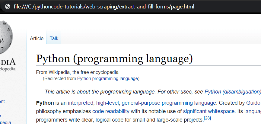 使用 Python 提交表单后生成的网页