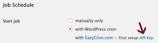 使用 EasyCron.com 自动执行备份作业。