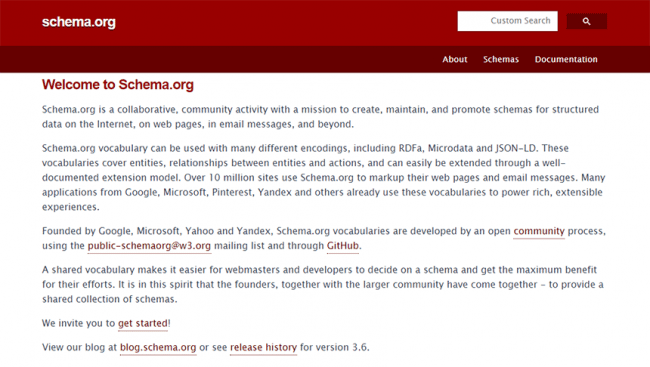 Schema.org 网站