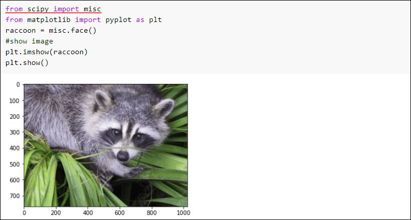 SciPy ndimage 和 misc 示例