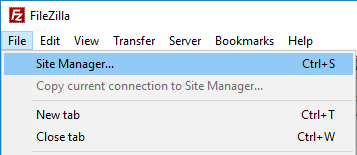 FileZilla 站点管理器