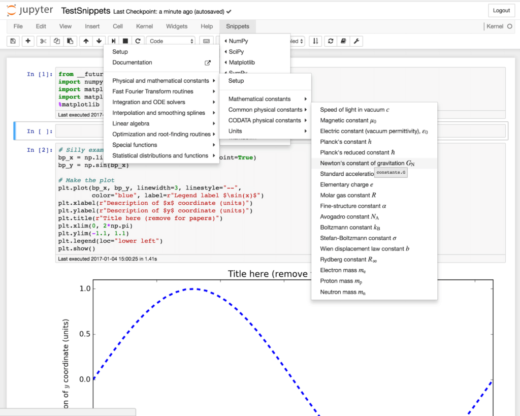 jupyter 笔记本的片段