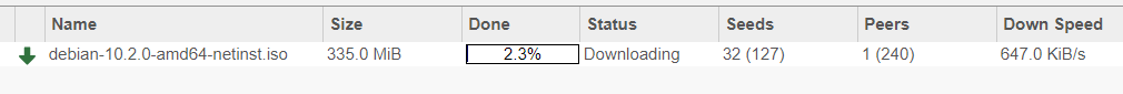 开始下载 torrent 文件