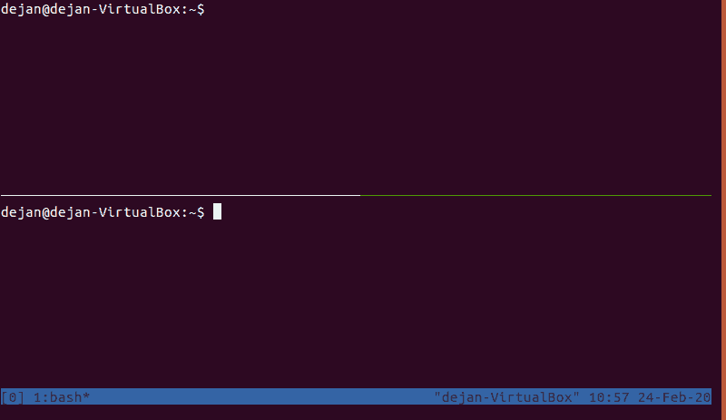 tmux 中的自定义配色方案。