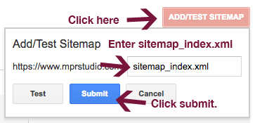 将 XML 站点地图提交到 Google Search Console。