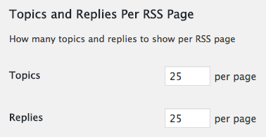 每个 RSS 页面的主题回复